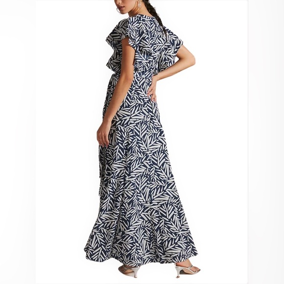Anthropologie Hutch ruffle printed maxi wrap dress - size 1x plus. Pre loved - Picture 2 of 6